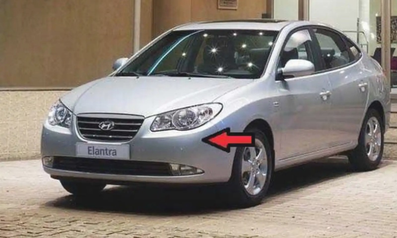 Бампер передний от Hyundai Elantra